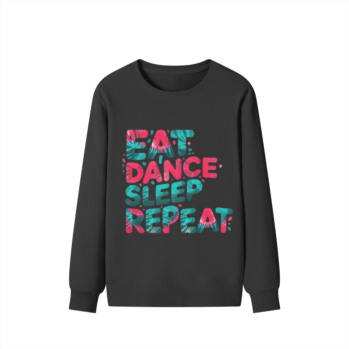 Eat, Dance, Sleep, Repeat T-Shirt | Colorful Tie-Dye Dancewear