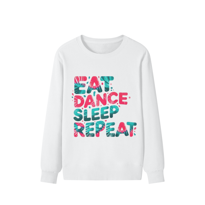 Eat, Dance, Sleep, Repeat T-Shirt | Colorful Tie-Dye Dancewear