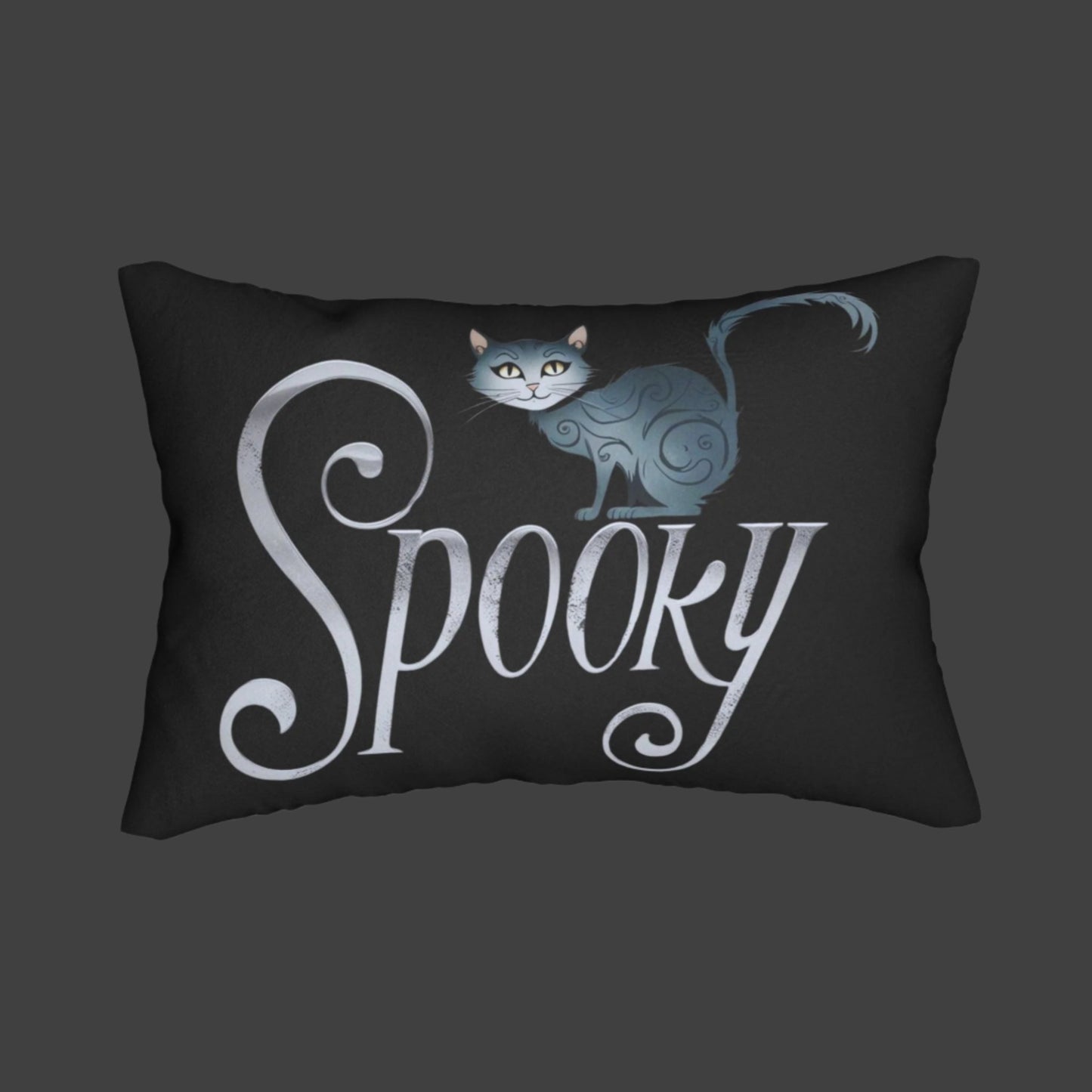 Spooky Cat Halloween Decorative Pillow