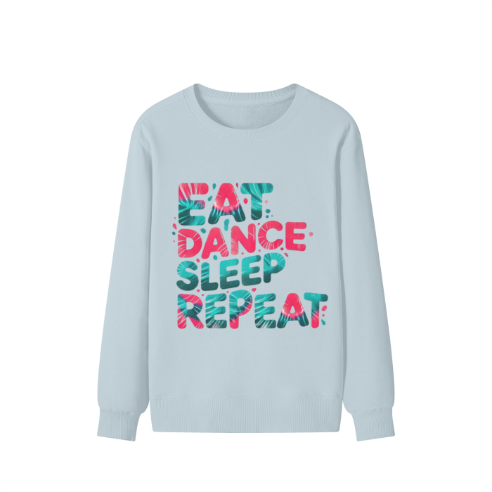 Eat, Dance, Sleep, Repeat T-Shirt | Colorful Tie-Dye Dancewear