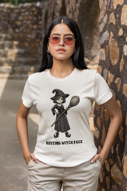 Resting Witch Face Halloween T-Shirt