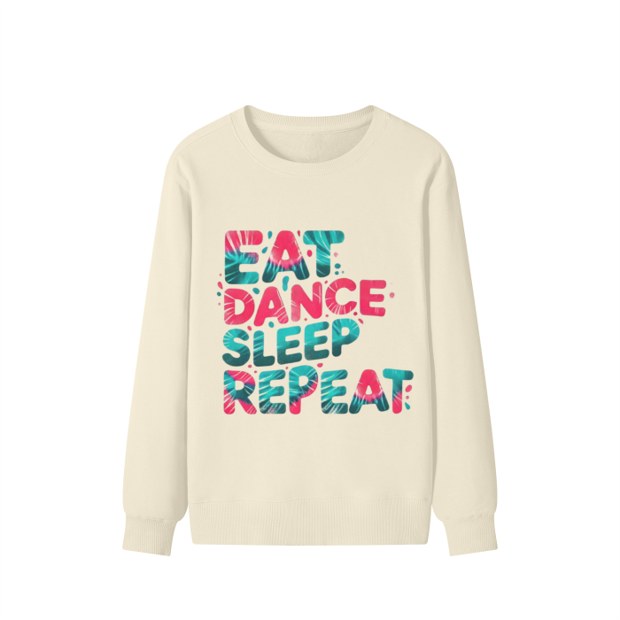 Eat, Dance, Sleep, Repeat T-Shirt | Colorful Tie-Dye Dancewear